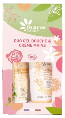 Fleurance Nature Krema za roke bio cvet pomaranče 30 ml + Bio gel za prhanje citrusov & beli cvet 50 ml
