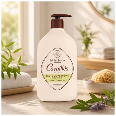 Gel de Duș Cavaillès cu Coajă de Lămâiță pentru Piele Sensibilă 1 L