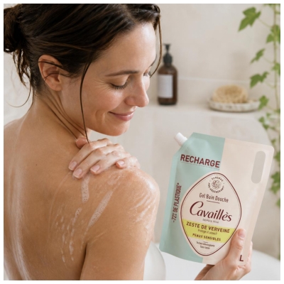 Cavaillès Gel de Duș Coajă de Verbena Piele Sensibilă Rezervă 1 L