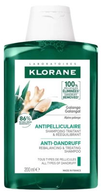 Klorane Anti-Roos Herbalancerende Behandelingsshampoo met Galanga 200 ml