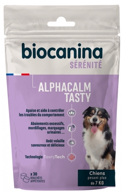 Biocanina Alphacalm Tasty Chiens +7 kg 30 Bouchées Appétentes