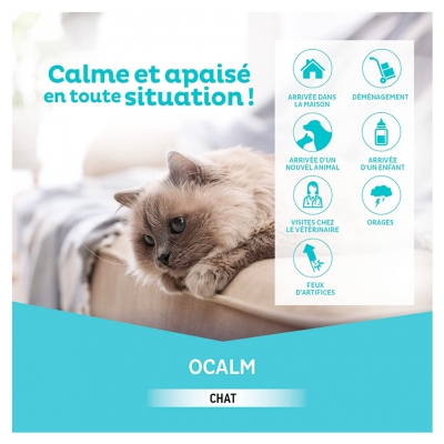 Clément Thékan Ôcalm Solution Calmante pour Chat à Diffuser Recharge 48 ml