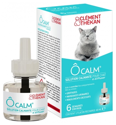 Clément Thékan Ôcalm Solution Calmante pour Chat à Diffuser Recharge 48 ml