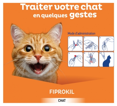 Clément Thékan Fiprokil 50 mg Chat 4 Pipettes