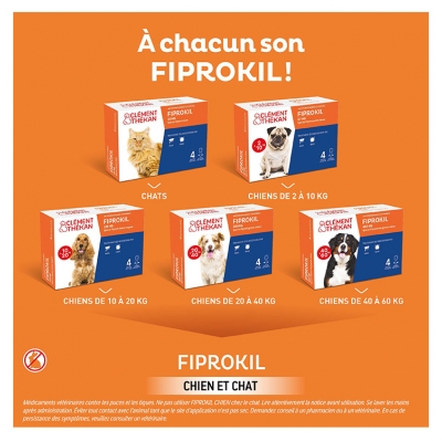 Clément Thékan Fiprokil 50 mg Chat 4 Pipettes