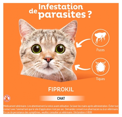 Clément Thékan Fiprokil 50 mg Chat 2 Pipettes