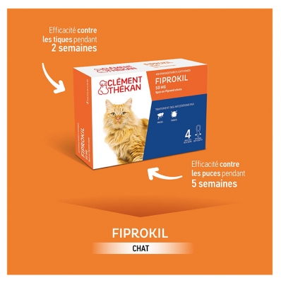 Clément Thékan Fiprokil 50 mg Chat 2 Pipettes