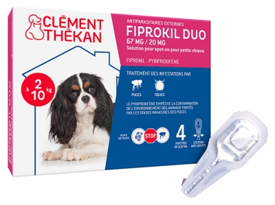 Clément Thékan Fiprokil Duo 67 Mg/20 mg Dog 4 Pipette