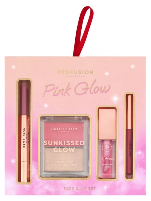 Profusion Cosmetics Pink Glow Face and Lip Set
