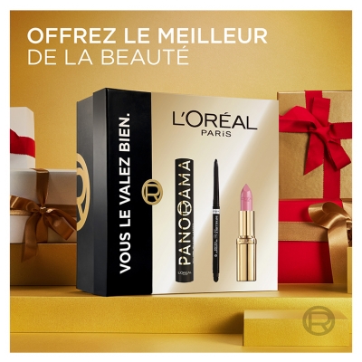 L'Oréal Paris Coffret Panorama 9,9 ml + Infaillible Grip 5 g + Color Riche Satin Rose Tendre 4,5 g