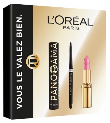 Set L'Oréal Paris Panorama 9,9 ml + Infaillible Grip 5 g + Color Riche Satin Rose Tendre 4,5 g