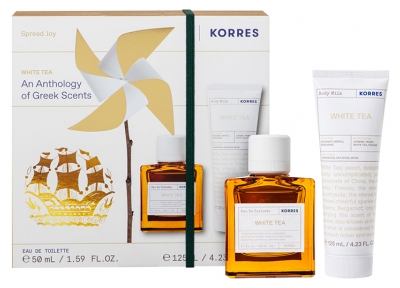 Korres Apă de Toaletă White Tea 50 ml + Loțiune de Corp White Tea 125 ml