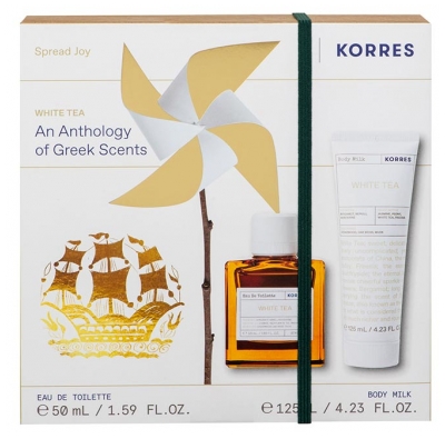 Korres Apă de Toaletă White Tea 50 ml + Loțiune de Corp White Tea 125 ml