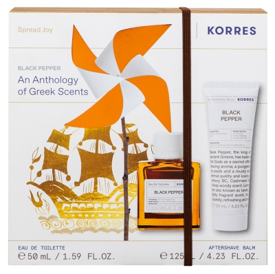 Korres Agua de Colonia Pimienta Negra 50 ml + Bálsamo After Shave Pimienta Negra 125 ml