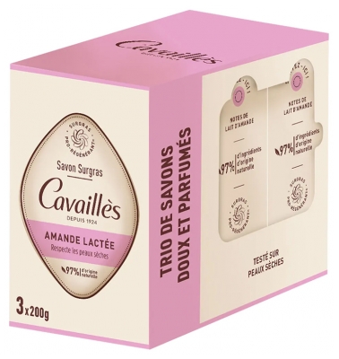 Jabón de Leche Supergrasa y Almendras 3 x 200 gr