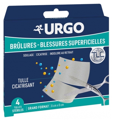 Urgo Brandwonden en Oppervlakkige Wonden 4 Steriele Tullen