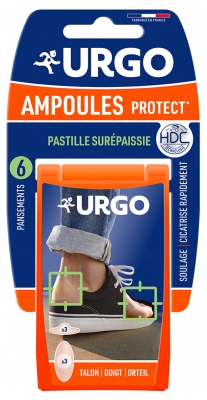 Urgo Puchýře Protect Pata Prst Prsty na noze 6 Náplastí