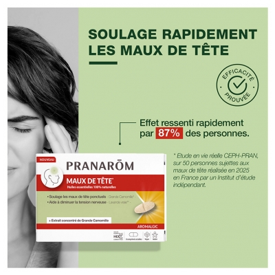 Pranarôm Aromalgic Maux de Tête 8 Comprimés