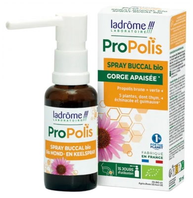 Ladrôme Propolis Mondspray Verzachte Keel Bio 30 ml