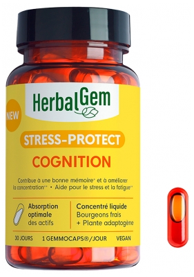 HerbalGem Stres Zaščita Kognitivnost 30 Gemmocapsev