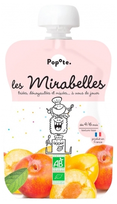 Popote Quetschbeutel Mirabellen-Kompott Ab 4/6 Monaten Bio 120 g