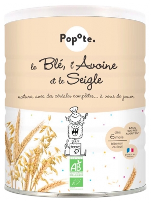 Popote Granen Tarwe, Haver en Rogge Vanaf 6 Maanden Bio 220 g