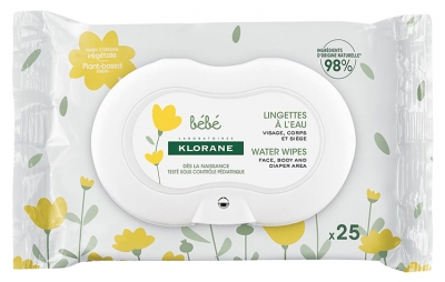 Klorane Baby 25 Water Wipes