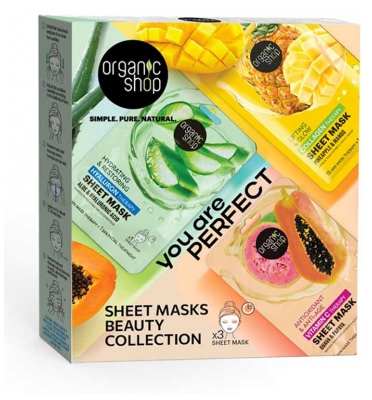 Coffret de 3 Máscaras de Tecido Organic Shop You Are Perfect