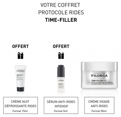Filorga TIME-FILLER 5XP Gel-Crème Correction Tous Types de Rides 50 ml + Routine Anti-Rides Offerte