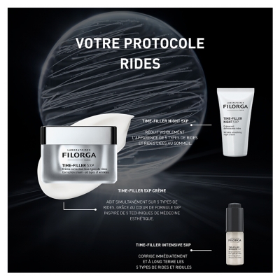Filorga TIME-FILLER 5XP Gel-Crème Correction Tous Types de Rides 50 ml + Routine Anti-Rides Offerte