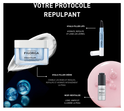 Filorga HYALU-FILLER Crème Hydratante Repulpante 50 ml + Routine Repulpante Offerte