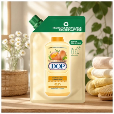 Dop Stärkande Schampo Ägg Alla Hårtyper Eco-påfyllning 500 ml
