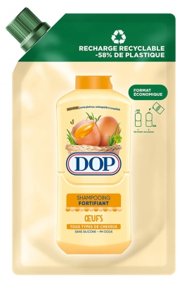 Dop Vahvistava Shampoo Munat Kaikille Hiustyypeille Eco-Täyttöpakkaus 500 ml