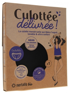 Nertalis Bio Czarne Majtki Menstruacyjne 1 sztuka - Rozmiar: M - 38/40