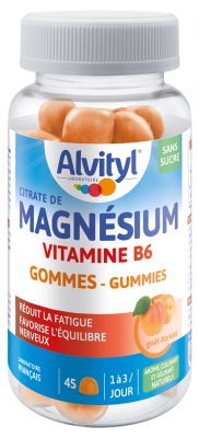 Alvityl Magnijs Vitamīns B6 Aprikoze 45 Gumijas