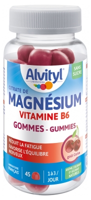 Alvityl Hořčík Vitamín B6 Třešeň 45 Gumových Bonbónů