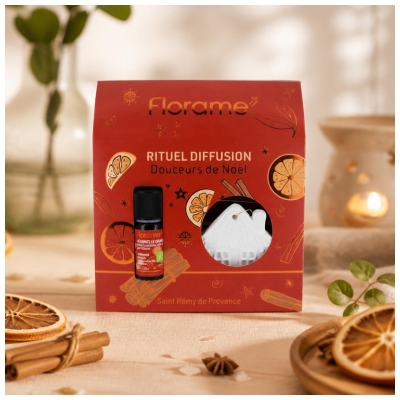 Florame Æske Æterisk Olie Kanel Appelsin Øko 10 ml + Dekoration til Parfume