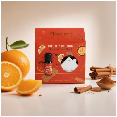 Florame Æske Æterisk Olie Kanel Appelsin Øko 10 ml + Dekoration til Parfume