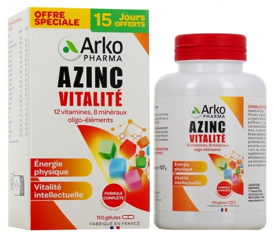 Arkopharma Azinc Vitalidade 150 Cápsulas