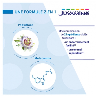 Juvamine Mélatonine Passiflore 30 Comprimés