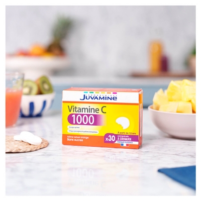 Juvamine Vitaminas C 1000 30 kramtomosios tabletės