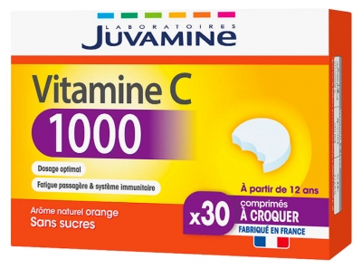 Juvamine Vitamine C 1000 30 Comprimés à Croquer