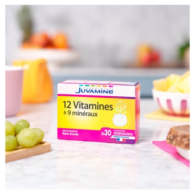 Juvamine 12 Vitaminai & 9 Mineralai 30 Putojančios Tabletės
