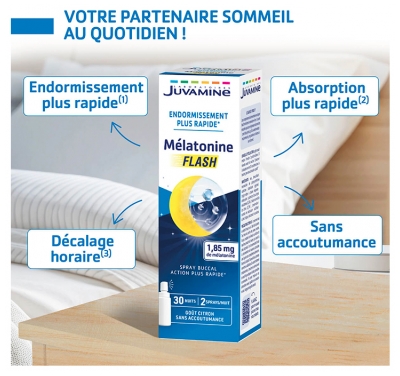 Juvamine Sommeil Mélatonine Flash Spray Buccal 15 ml