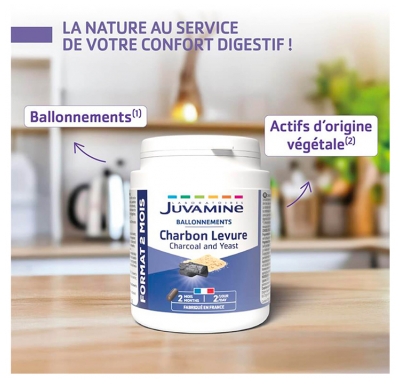Juvamine Charbon Levure 120 Gélules