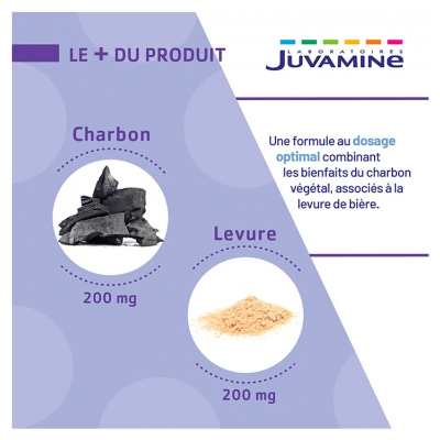 Juvamine Charbon Levure 120 Gélules
