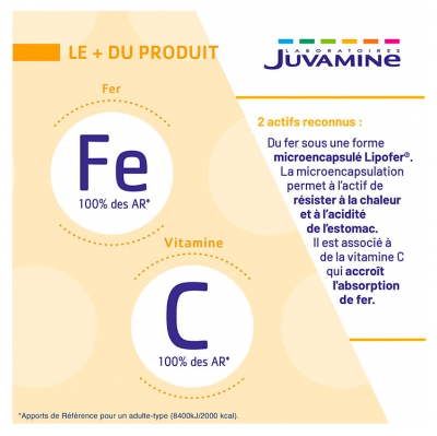 Juvamine Vitamine C Fer 30 Gélules