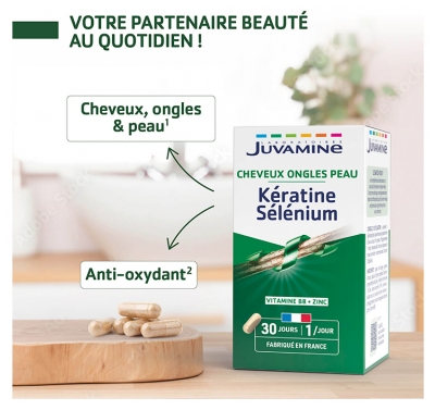 Juvamine Kératine Sélénium 30 Gélules