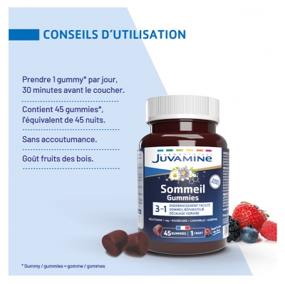 Juvamine Sommeil 3en1 45 Gummies
