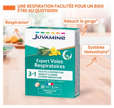 Juvamine Expert Voies Respiratoires 3en1 30 Comprimés à Sucer